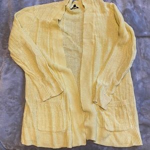 Yellow cardigan